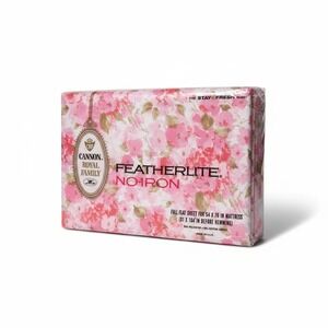 Vintage Cannon Royal Family Full Flat Sheet Pink Floral Featherlite 54 x‎ 76